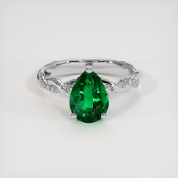 1.84 Ct. Emerald 18K White Gold ring