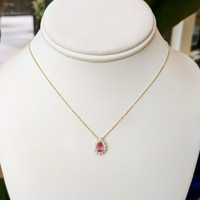 0.66 Ct. Sapphire 14K Yellow Gold necklace