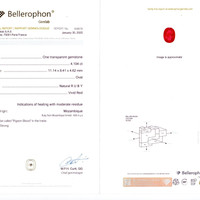 4.10 Ct. Ruby Natural Diamond Pave Ring, 18K White Gold Scan Report