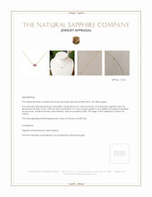 0.37 Ct. Pink Sapphire Bezel Necklace, 14K Yellow Gold Appraisal