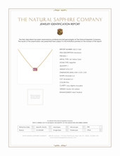 0.37 Ct. Pink Sapphire Bezel Necklace, 14K Yellow Gold Scan Report