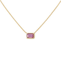 0.37 Ct. Sapphire 14K Yellow Gold necklace