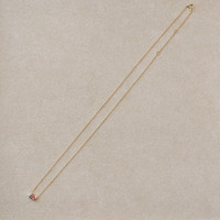 0.37 Ct. Pink Sapphire Bezel Necklace, 14K Yellow Gold Image