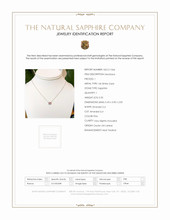 0.35 Ct. Pink Sapphire Halo Necklace, 14K White Gold Scan Report