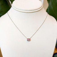0.35 Ct. Sapphire 14K White Gold necklace
