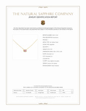 0.32 Ct. Pink Sapphire Accent Stones Necklace, 14K Yellow Gold Scan Report