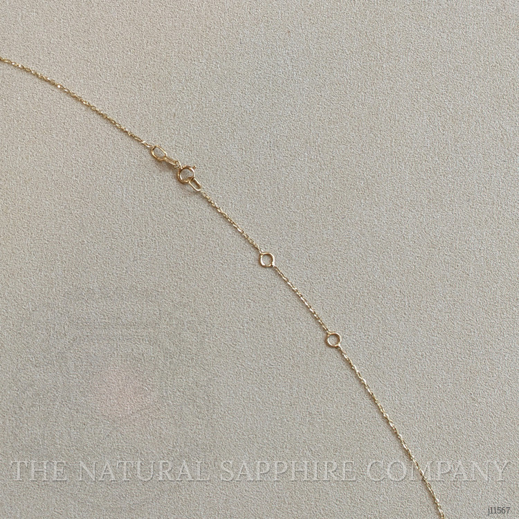 0.32 Ct. Pink Sapphire Accent Stones Necklace, 14K Yellow Gold