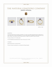1.59 Ct. Purple Spinel Pave Ring, 14K Yellow Gold Appraisal