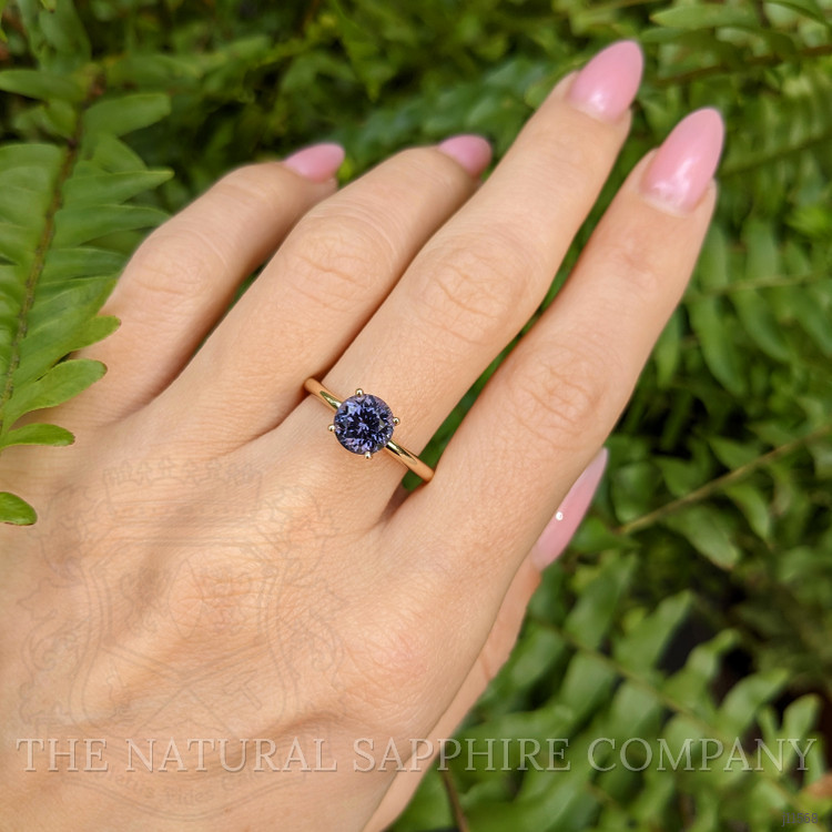 1.59 Ct. Spinel Pave Ring, 14K Yellow Gold