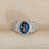 2.40 Ct. Topaz 14K White Gold ring