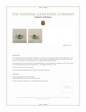 1.47 Ct. Peridot Natural Diamond Pave Ring, 14K White Gold Appraisal