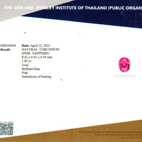 1.85 Ct. Pink Sapphire and Natural Diamond Pave Ring, 18K White & Yellow Scan Report