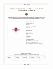 0.99 Ct. Ruby Natural Diamond Pave Ring, 18K White Gold Scan Report