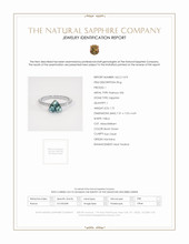 1.72 Ct. Bluish Green Sapphire Pave Ring, Platinum 950 Scan Report