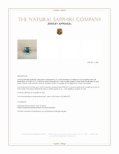 5.21 Ct. Bi Color Sapphire and Natural Diamond Accent Stones Ring, Platinum 950 Appraisal