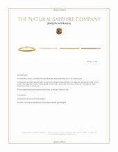 8.75 Ct.Tw.Total Carat Weight Pink Sapphire Tennis/Line Bracelet, 14K Yellow Gold Appraisal