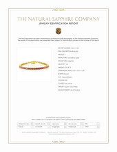 8.75 Ct.Tw.Total Carat Weight Pink Sapphire Tennis/Line Bracelet, 14K Yellow Gold Scan Report