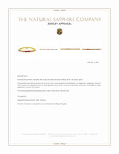 10.50 Ct.Tw.Total Carat Weight Multi Color Sapphire Tennis/Line Bracelet, 14K Yellow Gold Appraisal