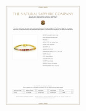 10.50 Ct.Tw.Total Carat Weight Multi Color Sapphire Tennis/Line Bracelet, 14K Yellow Gold Scan Report