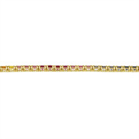 10.50 Ct.Tw. Multi Color Sapphire Tennis/Riviere Bracelet, 14K Yellow Gold Image