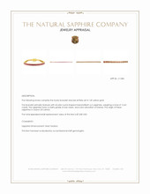 12.60 Ct.Tw.Total Carat Weight Pink Sapphire Tennis/Line Bracelet, 14K Yellow Gold Appraisal
