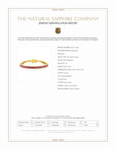 12.60 Ct.Tw.Total Carat Weight Pink Sapphire Tennis/Line Bracelet, 14K Yellow Gold Scan Report
