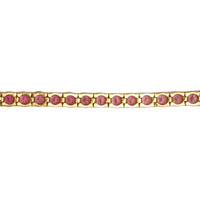 12.60 Ct.Tw. Pink Sapphire Tennis/Riviere Bracelet, 14K Yellow Gold Image