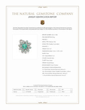 4.21 Ct. Mixed Paraiba Tourmaline and Natural Diamond Pave Ring, Platinum 950 Scan Report