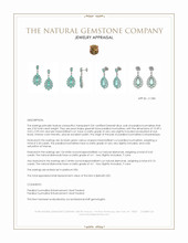 2.52 Ct.Tw.Total Carat Weight Mixed Paraiba Tourmaline and Natural Diamond Pave Earrings, Platinum 950 Appraisal