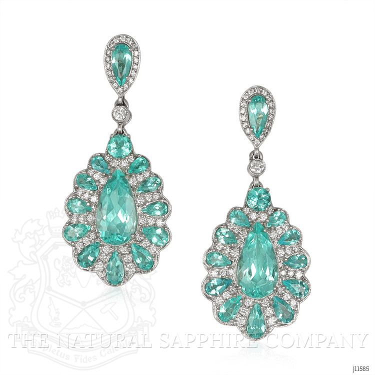 2.52 Ct.Tw. Paraiba Tourmaline Paraiba Tourmaline Studs Earrings, Platinum 950