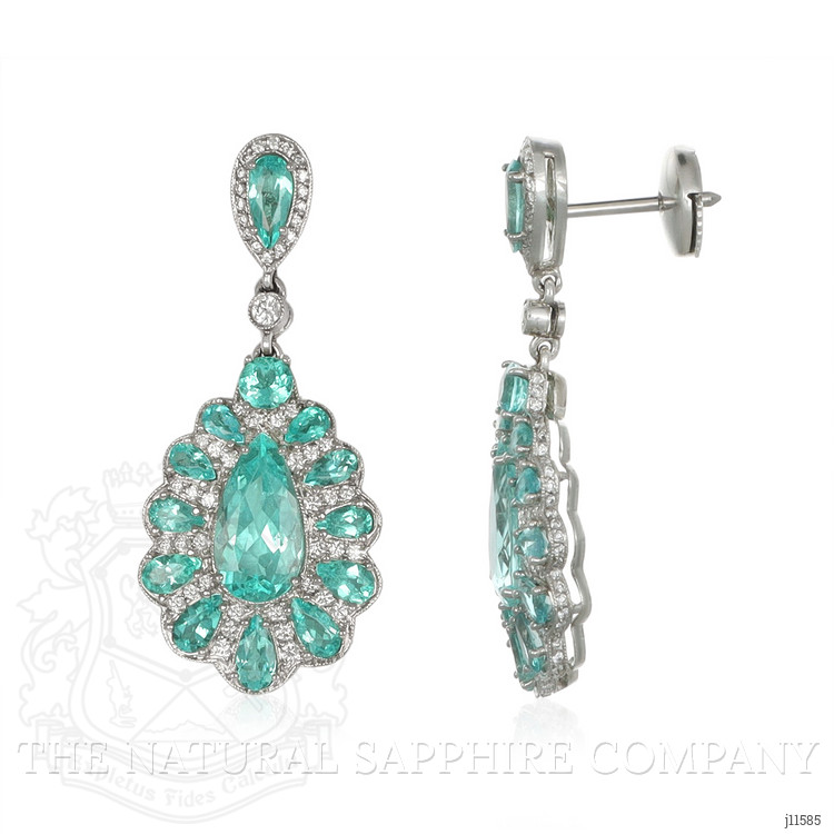 2.52 Ct.Tw. Paraiba Tourmaline Paraiba Tourmaline Studs Earrings, Platinum 950