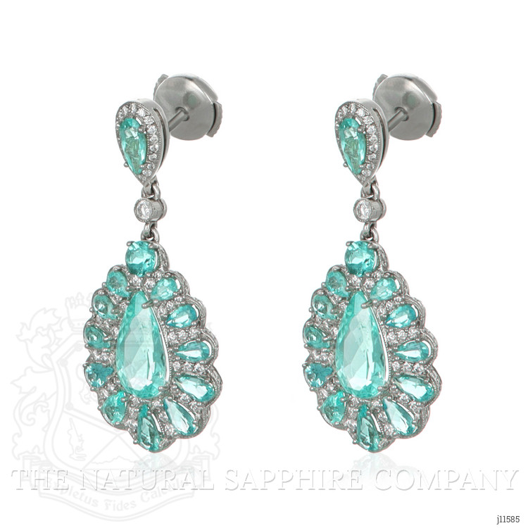 2.52 Ct.Tw. Paraiba Tourmaline Paraiba Tourmaline Studs Earrings, Platinum 950