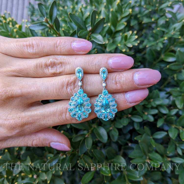 2.52 Ct.Tw. Paraiba Tourmaline Paraiba Tourmaline Studs Earrings, Platinum 950