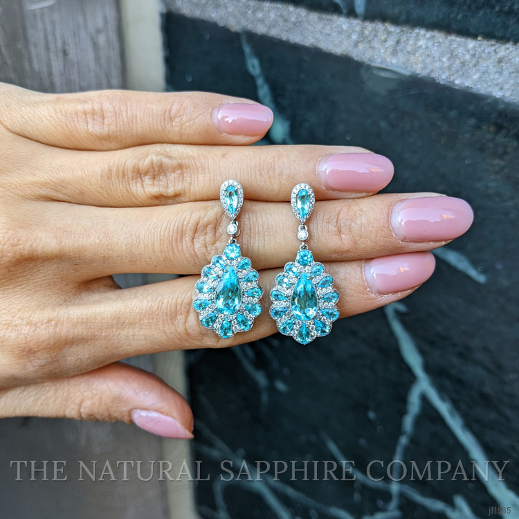 2.52 Ct.Tw. Paraiba Tourmaline Paraiba Tourmaline Studs Earrings, Platinum 950