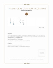 1.00 Ct.Tw. Aquamarine Drops Earrings, 14K White Gold Appraisal