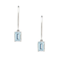 1.00 Ct.Tw. Aquamarine 14K White Gold earring