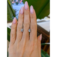 1.00 Ct.Tw. Aquamarine Drops Earrings, 14K White Gold Life Style