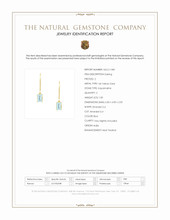 1.00 Ct.Tw. Aquamarine Drops Earrings, 14K Yellow Gold Scan Report