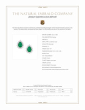 1.39 Ct.Tw. Emerald Natural Diamond Studs Earrings, 14K White Gold Scan Report
