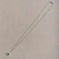 0.65 Ct. Emerald Natural Diamond Halo Necklace, 14K White Gold Image