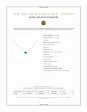 0.55 Ct. Emerald and Natural Diamond Accent Stones Necklace, 14K White Gold Scan Report