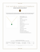 1.22 Ct. Emerald and Natural Diamond Pave Necklace, 14K Yellow Gold Scan Report