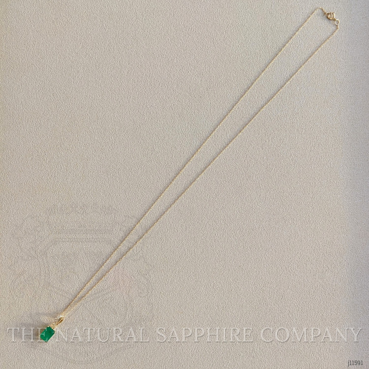 1.22 Ct. Emerald Natural Diamond Pave Necklace, 14K Yellow Gold