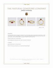 0.93 Ct. Spinel Solitaire Ring, 18K Yellow Gold Appraisal