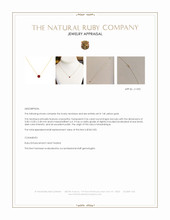 0.56 Ct. Ruby Bezel Necklace, 14K Yellow Gold Appraisal