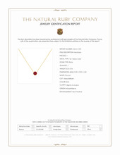 0.56 Ct. Ruby Bezel Necklace, 14K Yellow Gold Scan Report