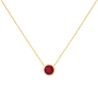 0.56 Ct. Ruby 14K Yellow Gold necklace