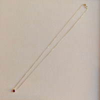 0.56 Ct. Ruby Bezel Necklace, 14K Yellow Gold Image