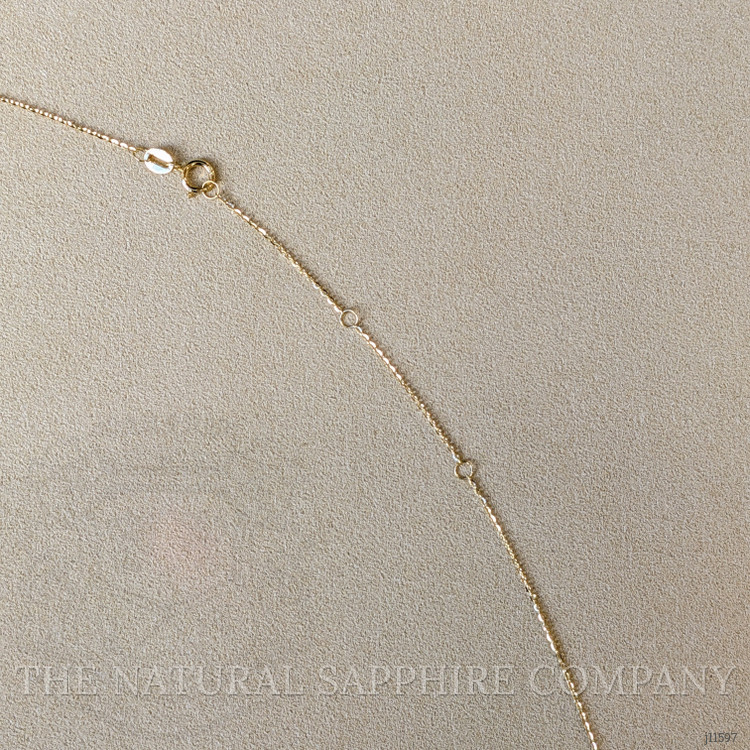 0.49 Ct. Pink Sapphire Bezel Necklace, 14K Yellow Gold