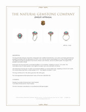 2.76 Ct. Paraiba Tourmaline Tourmaline Pave Ring, 18K Yellow & White Appraisal